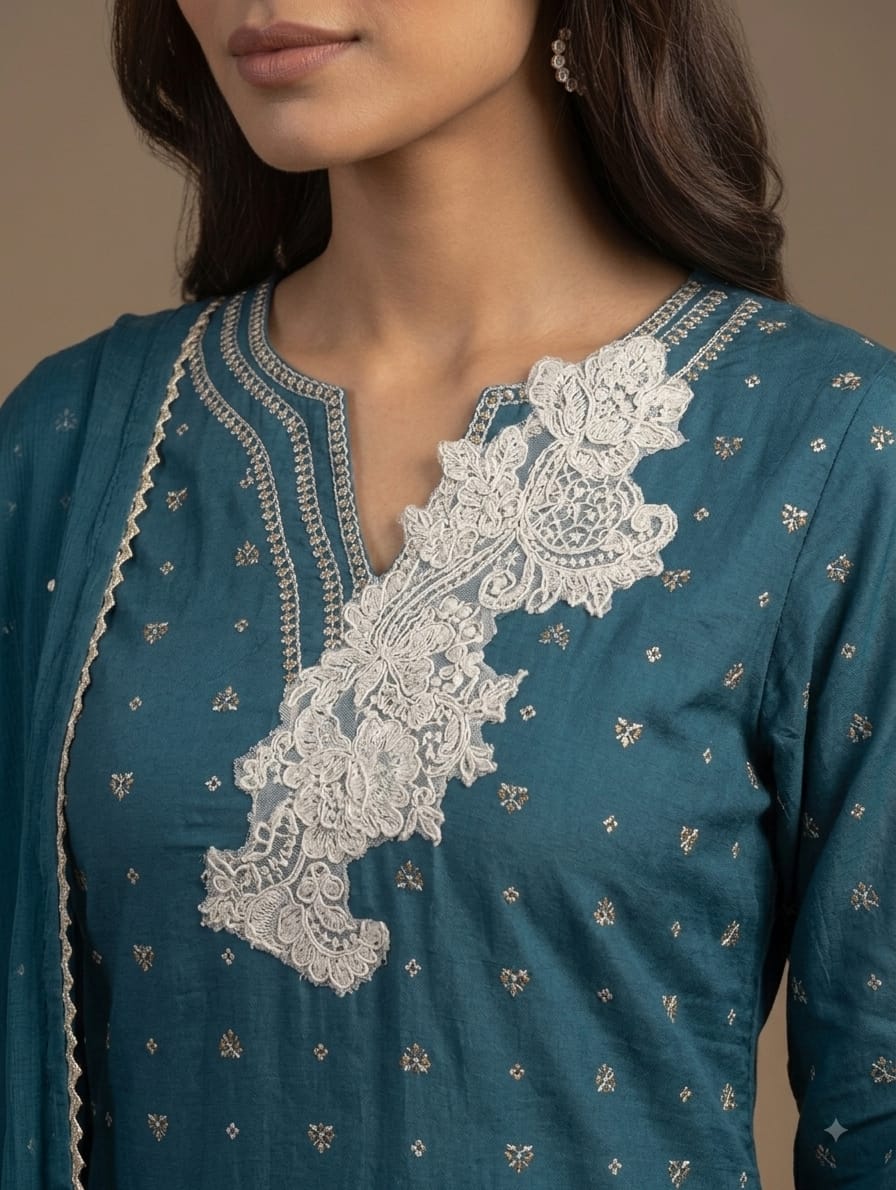 Mint Green Floral Lawn 3 Piece Bayashma