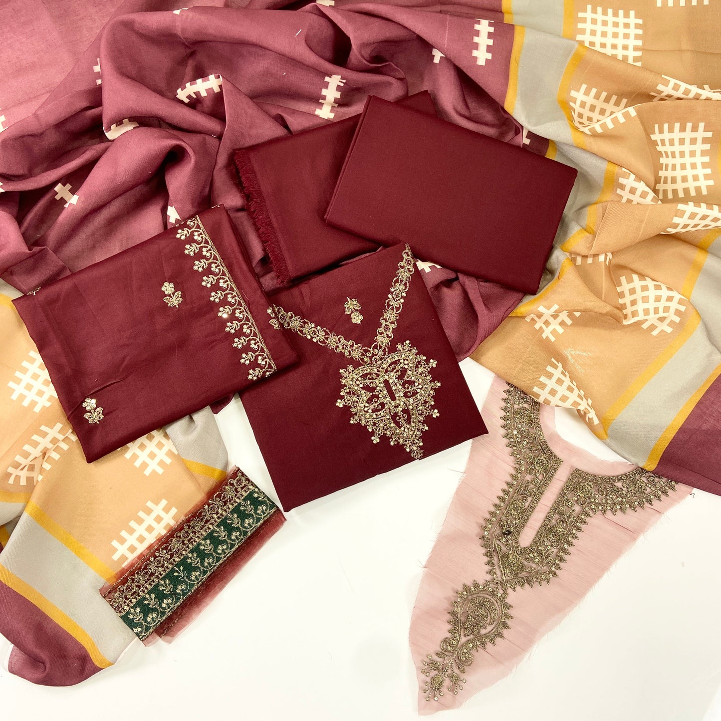 Maria B Luxury Emb Dhanak Marina 3PC