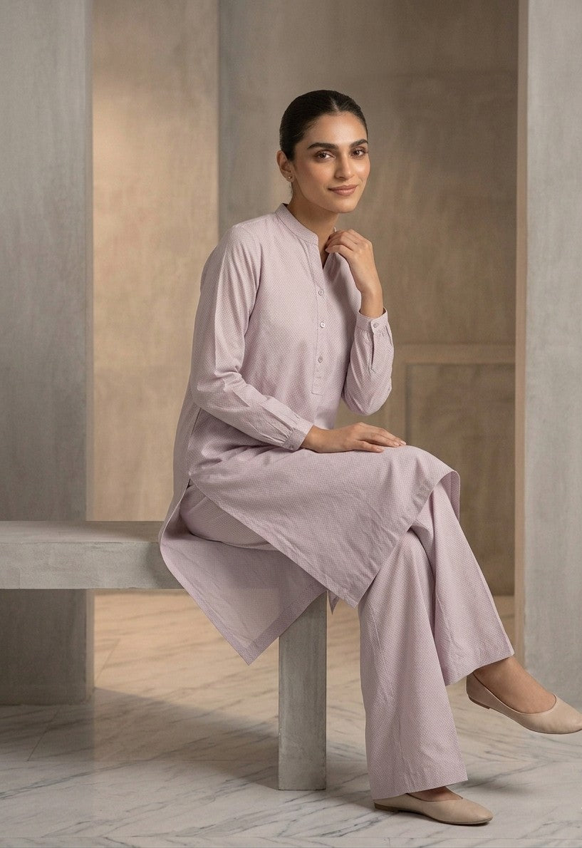 Lavender Micro-Dot Co-ord Set