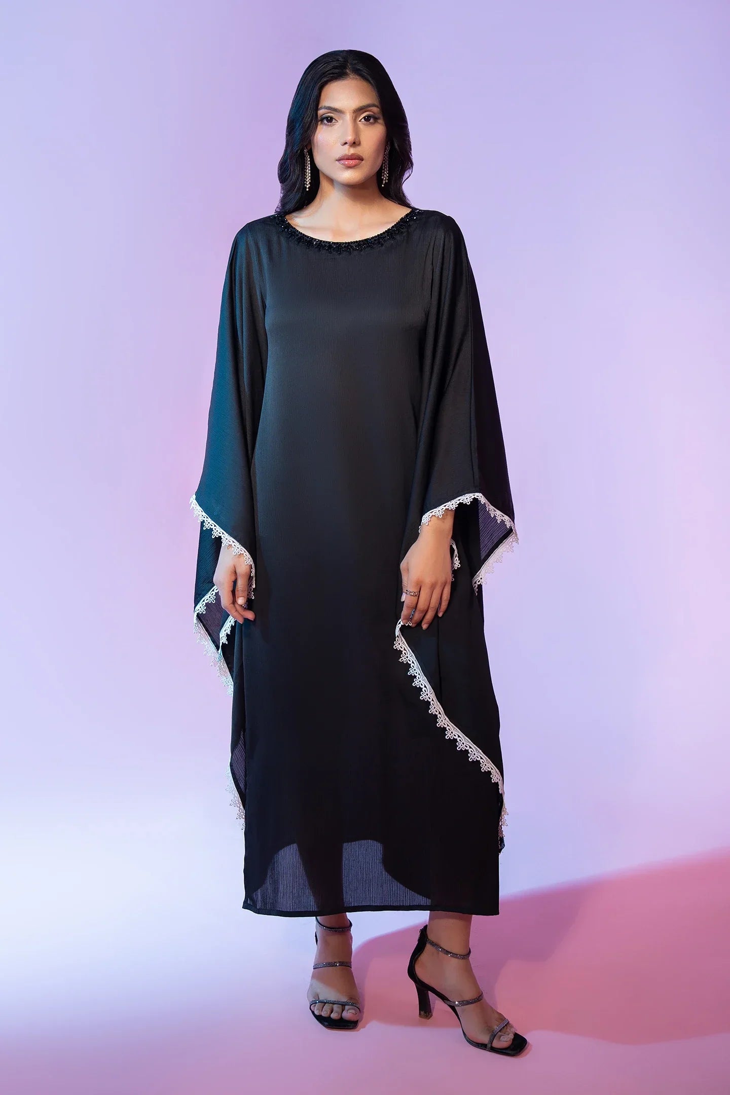 Black Chiffon Long Shirt