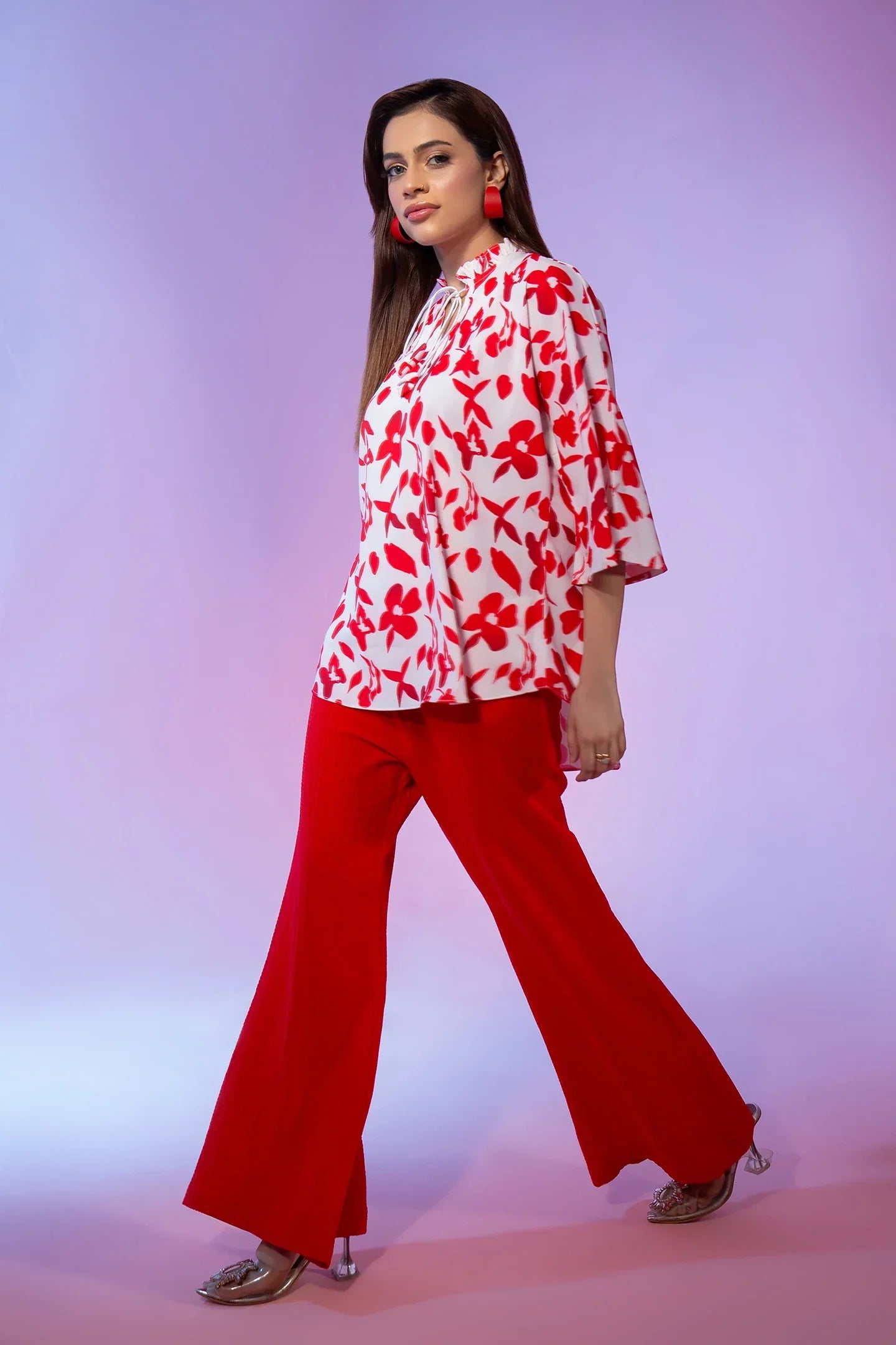 Scarlet Georgette Trouser