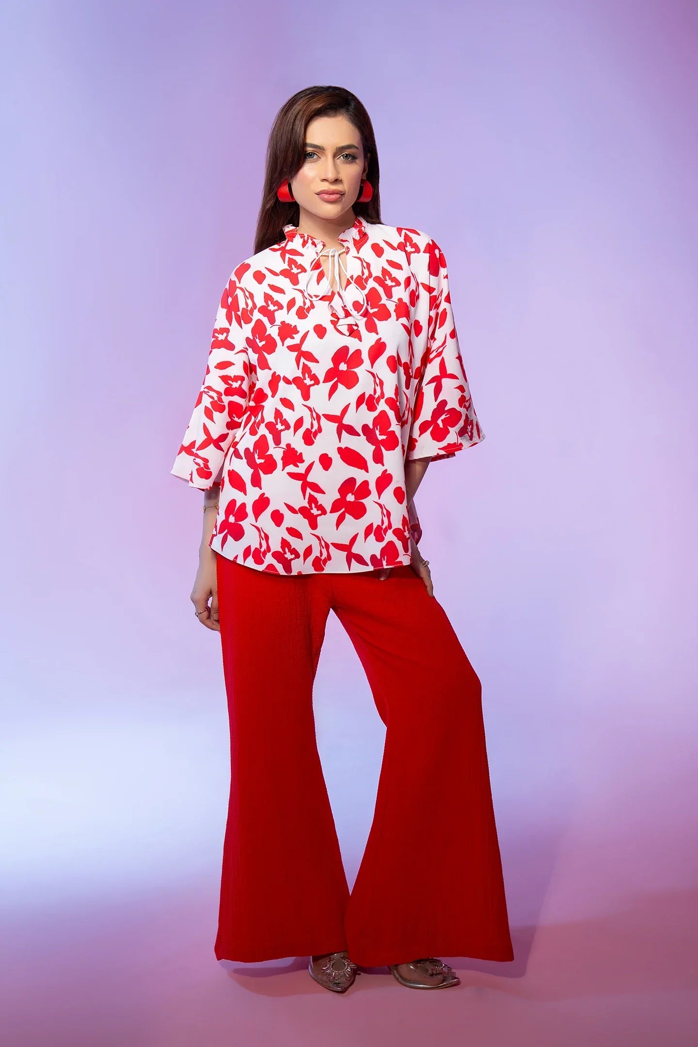 Scarlet Georgette Trouser