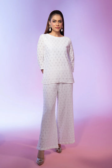 White ChikanKari 2 Piece