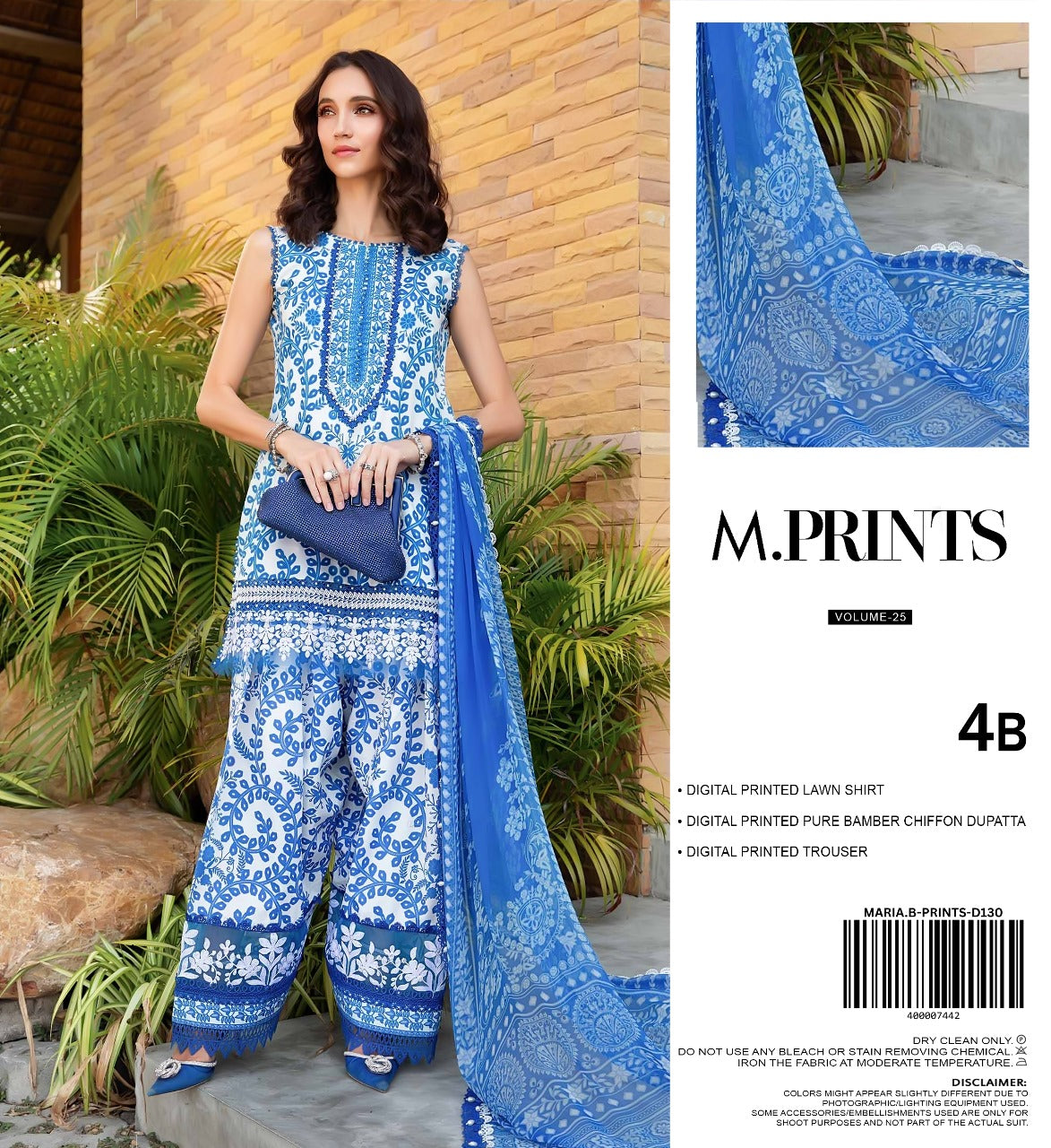 Maria B Digital Printed Lawn 3PC