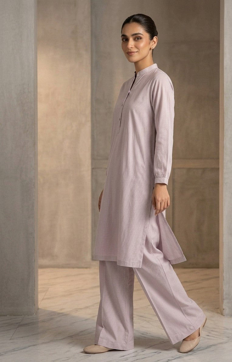 Lavender Micro-Dot Co-ord Set