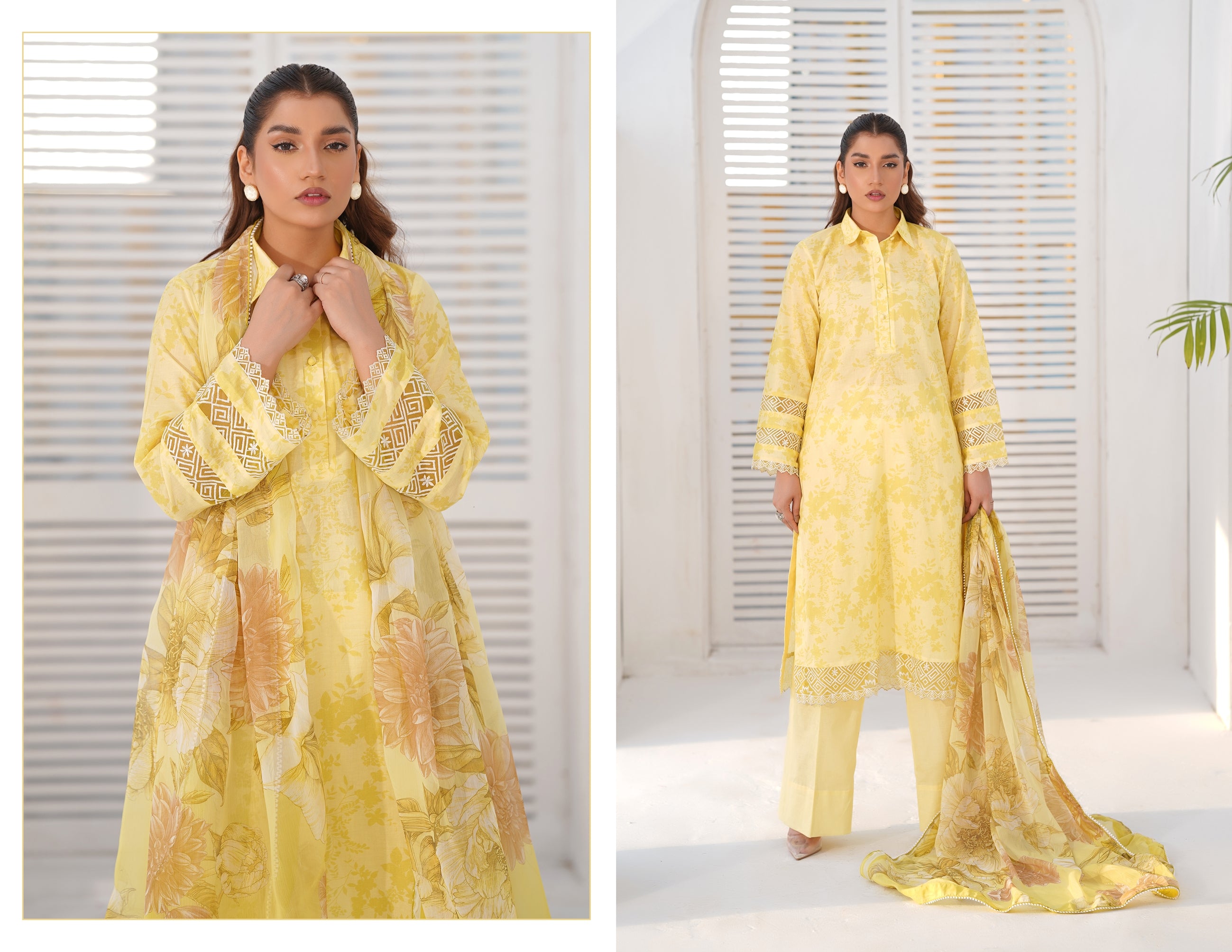 Yellow Lawn 3 Piece