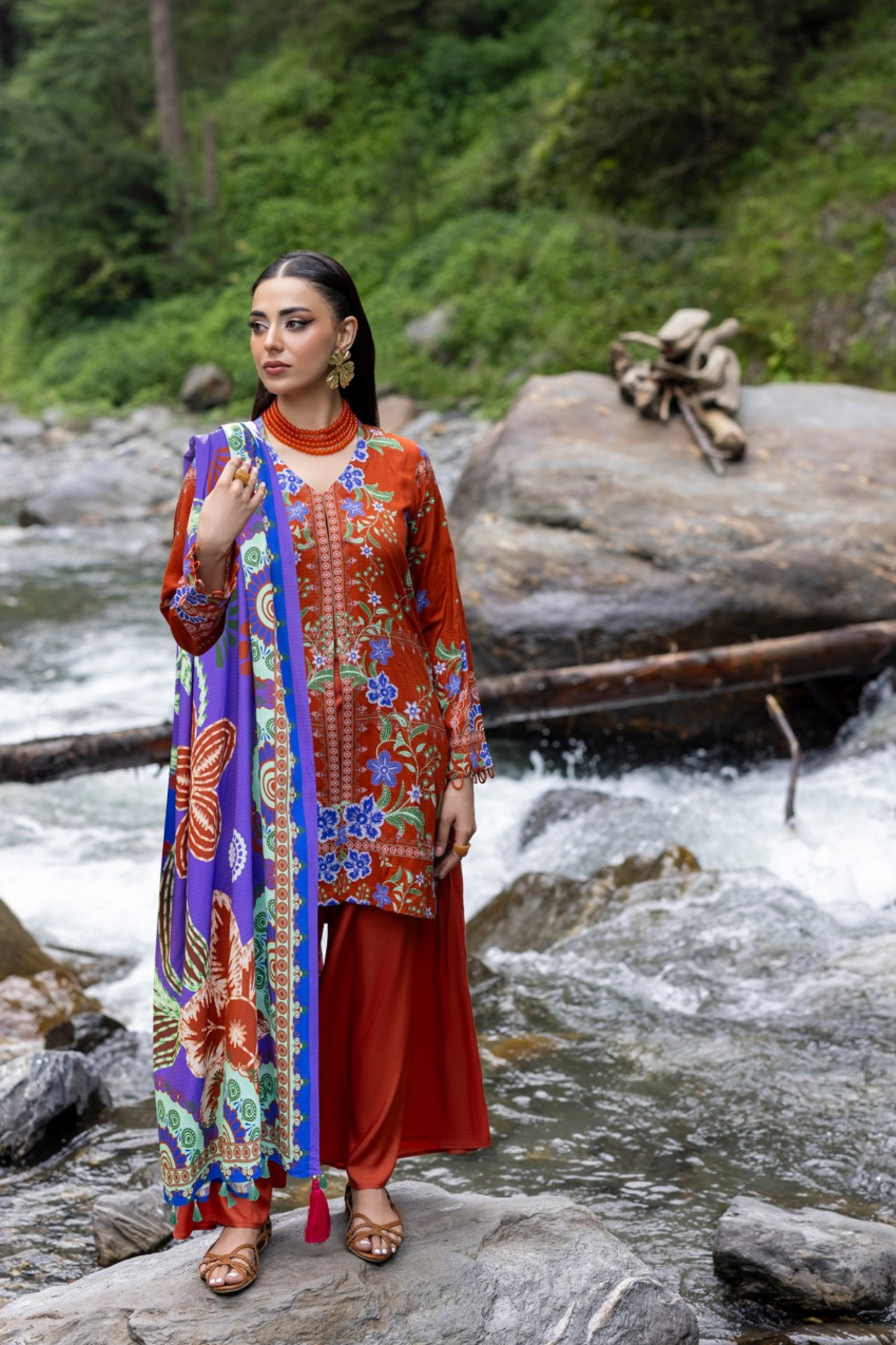 Rang-E-Gul By Paltar Printed Viscose 3PC