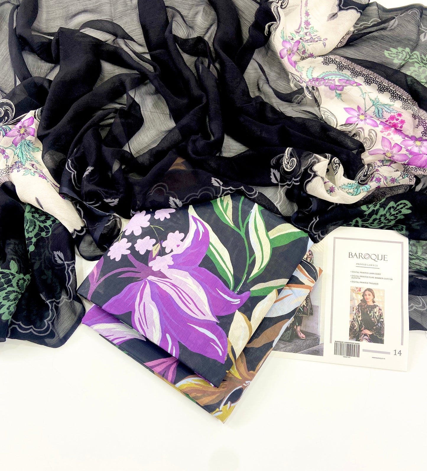 Baroque Digital Printed Lawn 3PC