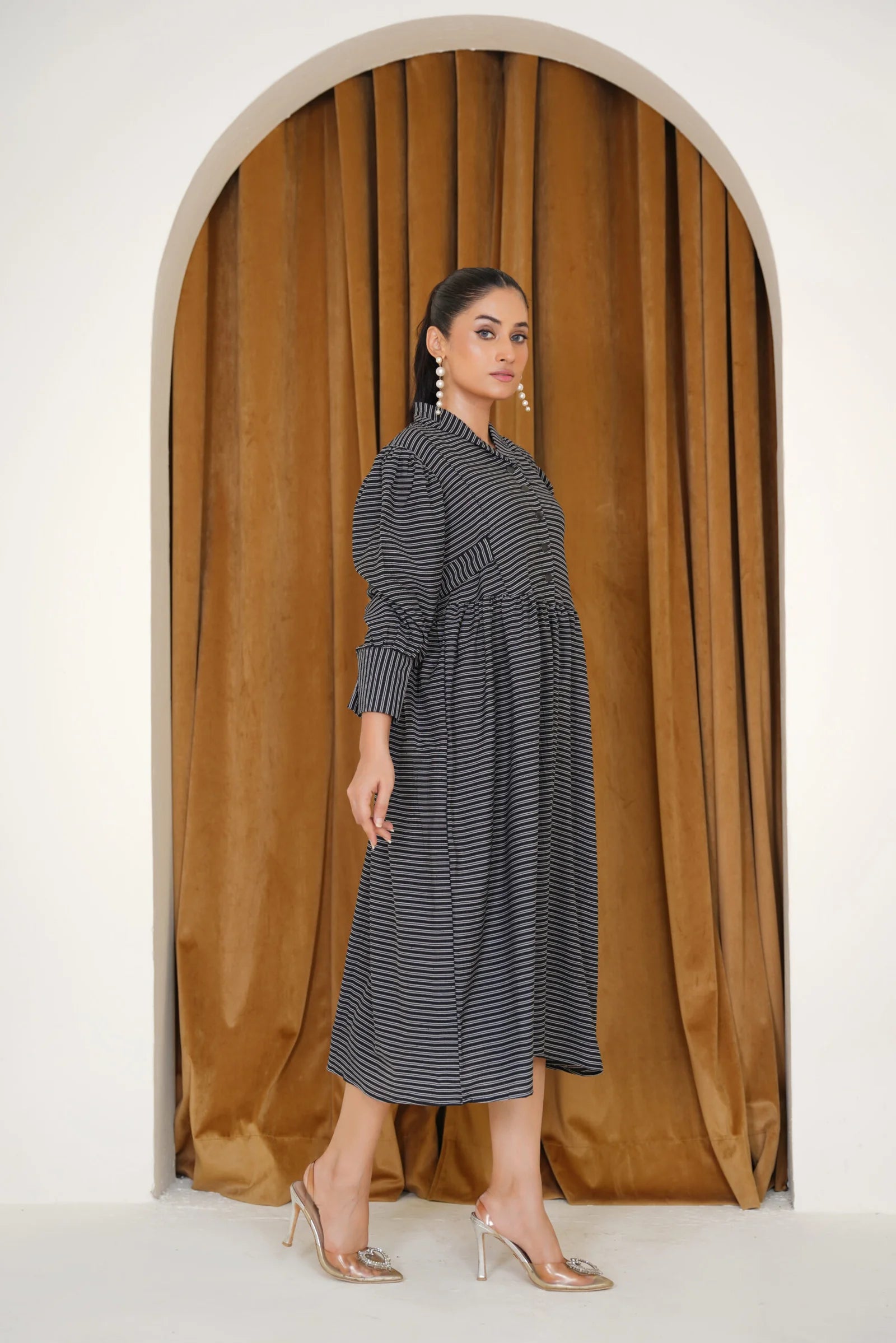 Black Striped Frock