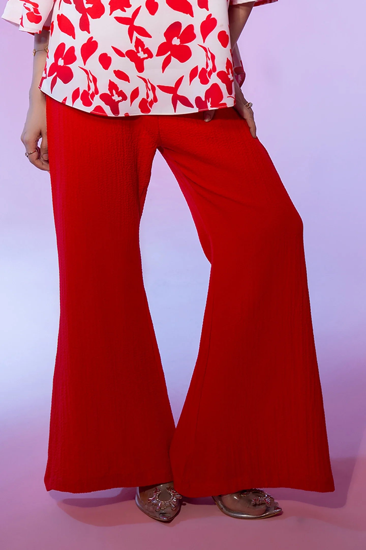 Scarlet Georgette Trouser