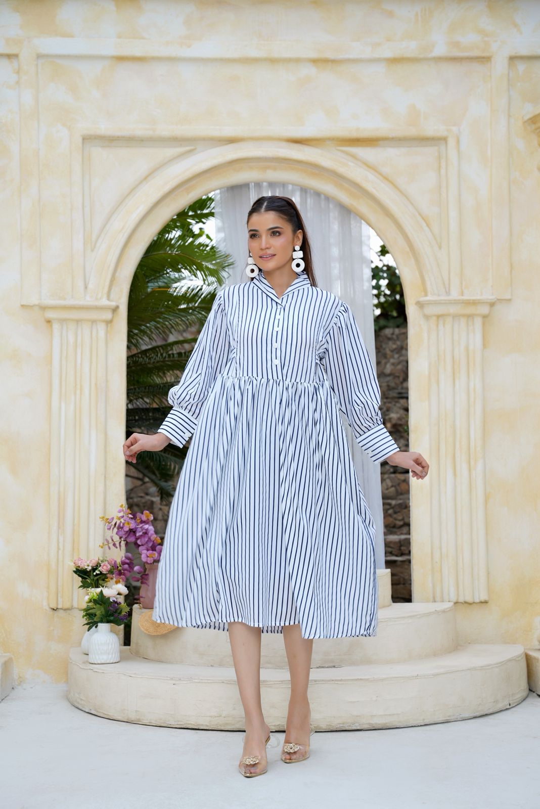 Blue Striped Frock
