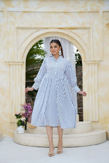 Blue Striped Frock