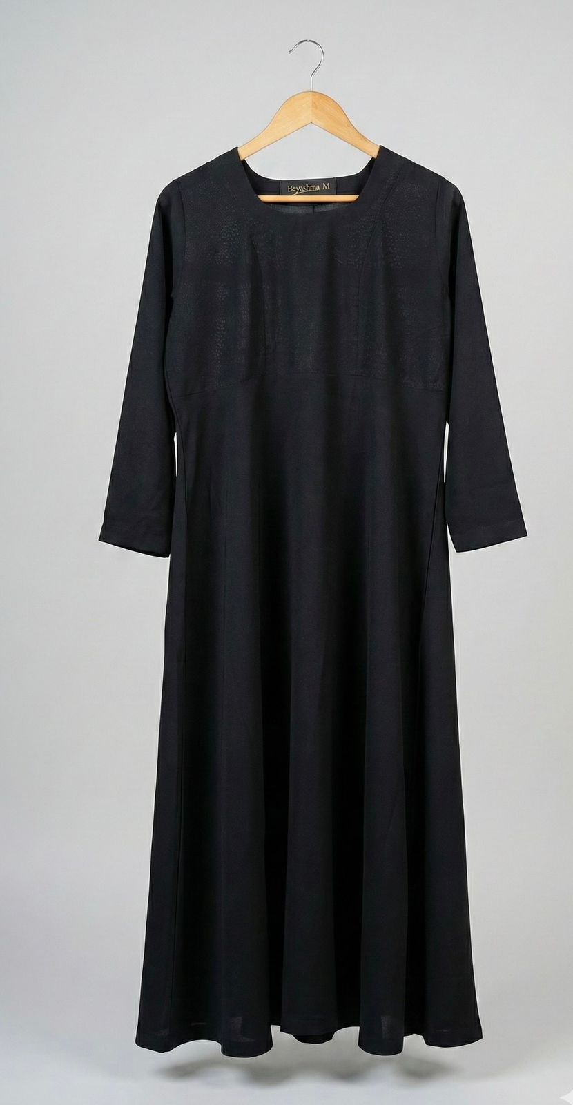 Black Long Solid Frock