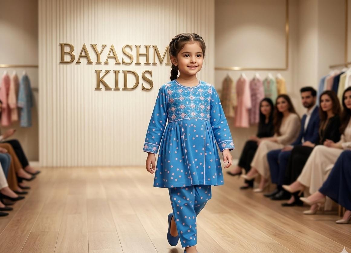 Blue Floral Tunic Set Kids