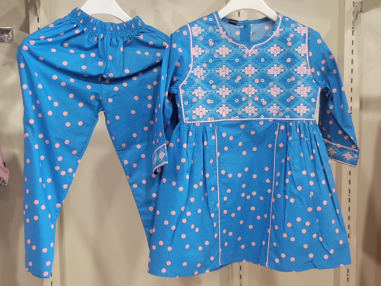 Blue Floral Tunic Set Kids