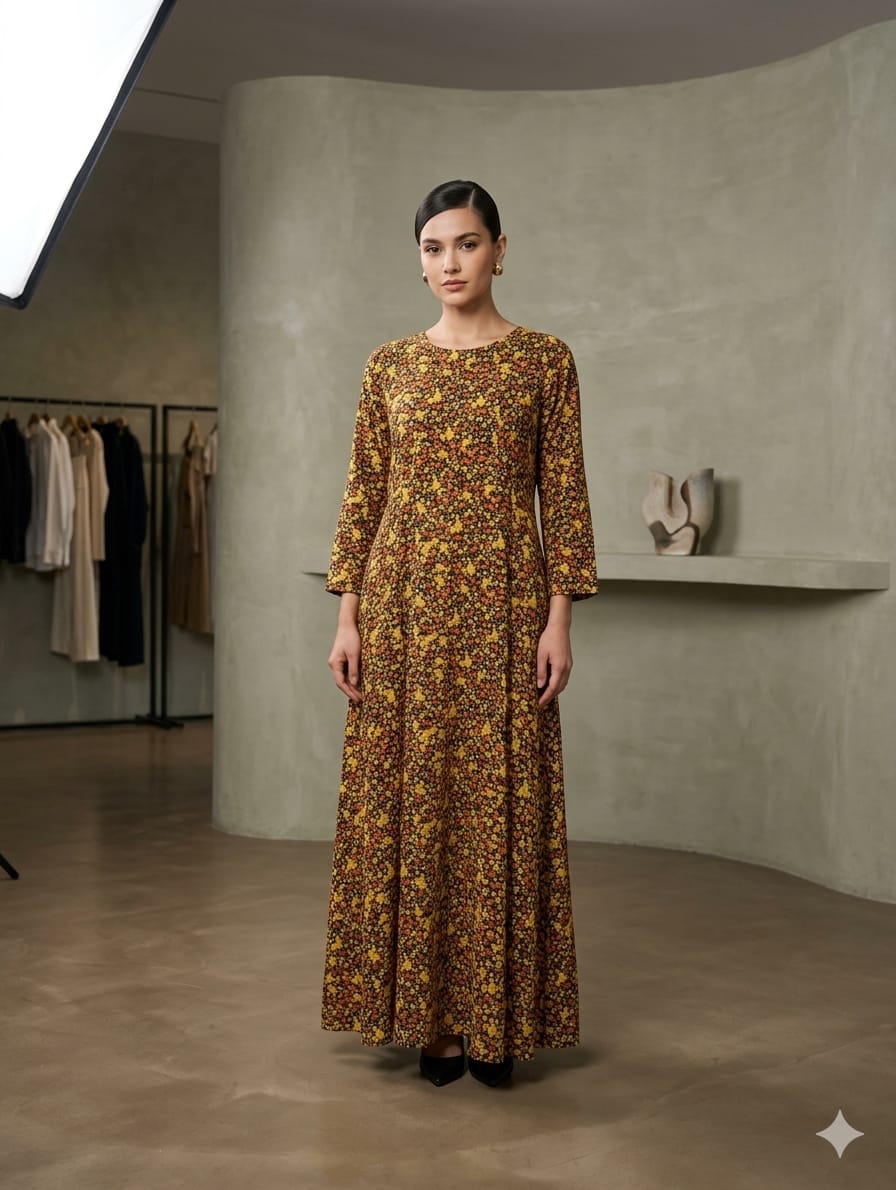 Ditsy Floral Long Frock