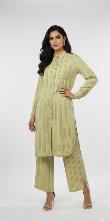 Yellow Striped Co-Ord Set