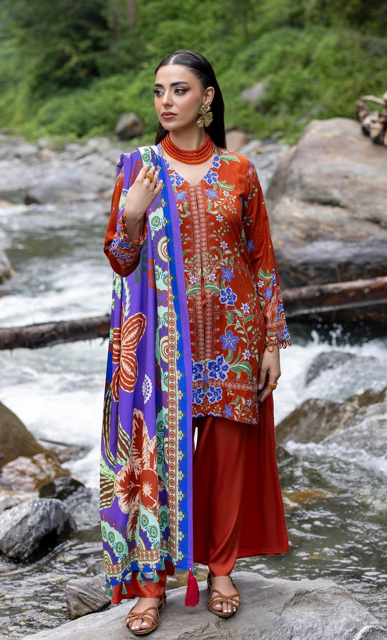 Rang-E-Gul By Paltar Printed Viscose 3PC