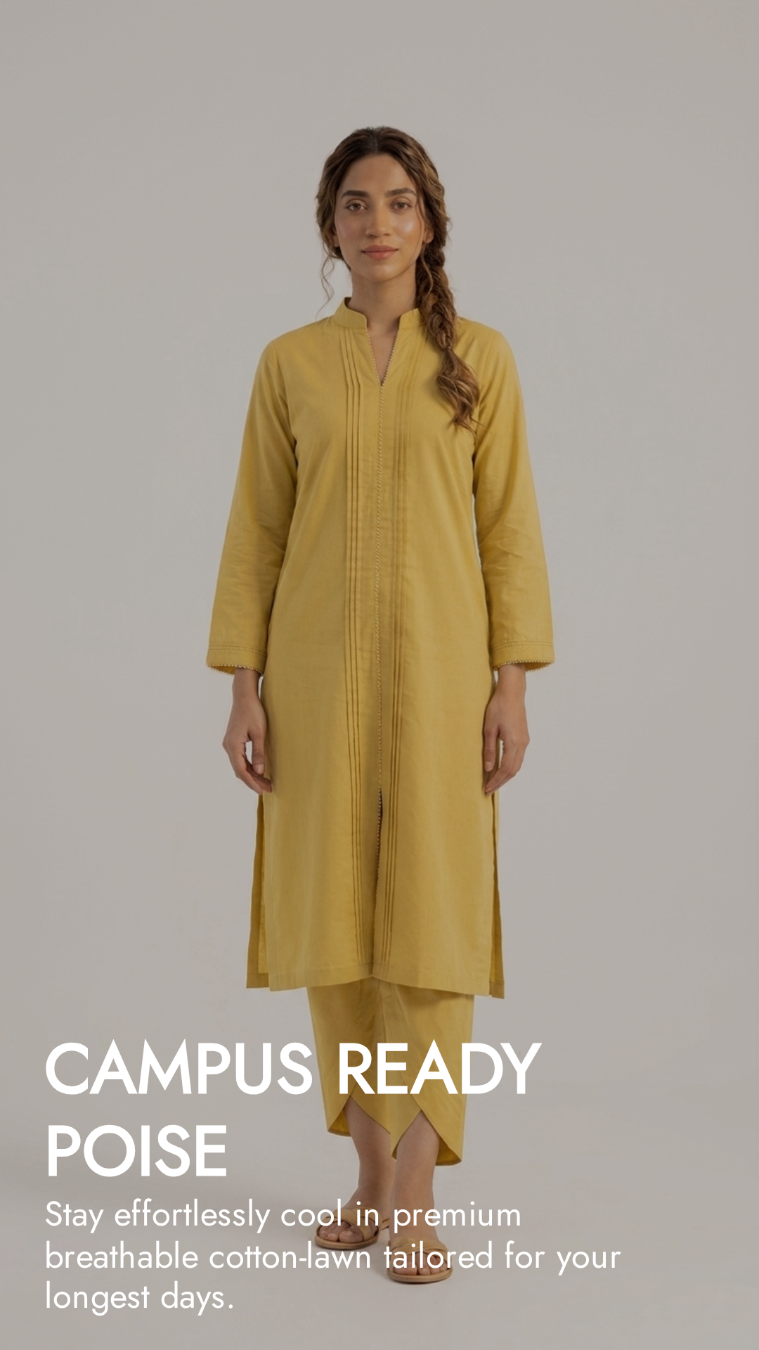 Elegant Golden Mustard 2-Piece Bayashma 