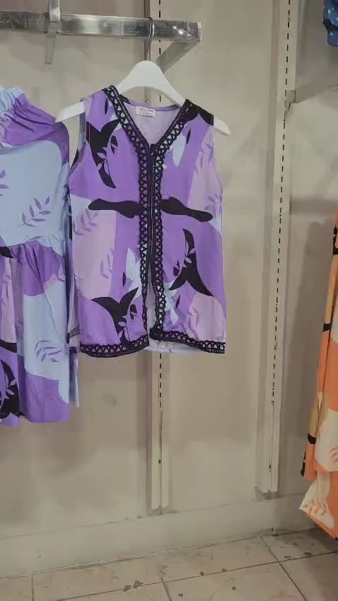 Lavender Gharara Set Kids