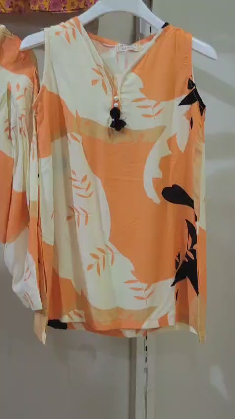 Sunset Abstract Shalwar Set Kids